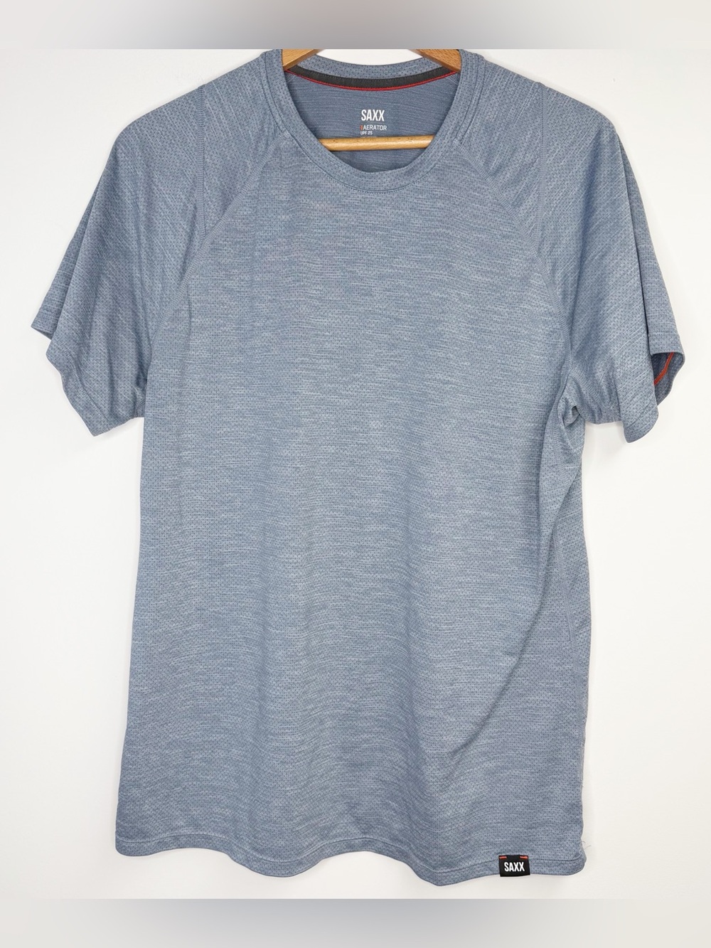 Bundle of 2 Saxx All‎ Day Aerator Tee India Ink Blue Heather & Charcoal Large